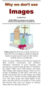 Why we don't use images in worship