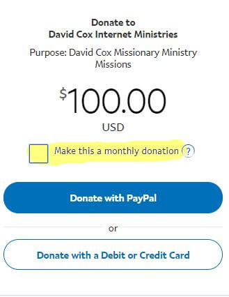 Donating to David Cox