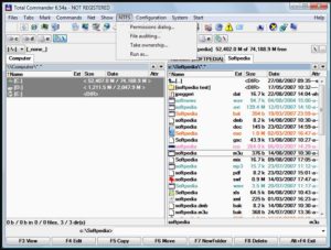 Screen capture of a typical Total Commander screen